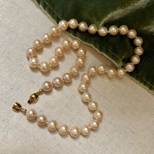 Monet Vintage Knotted Glass Pearl Necklace